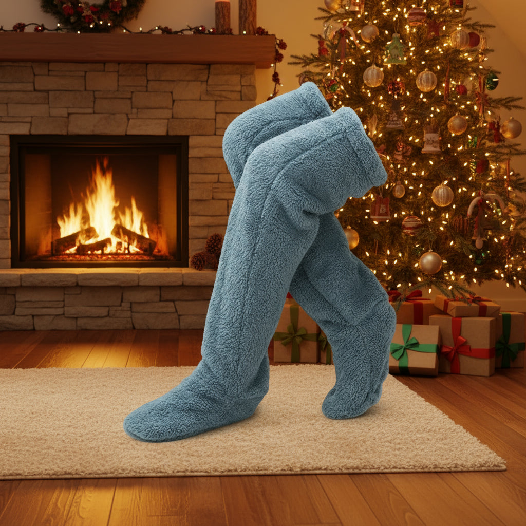 Thigh High Socks over Knee Fuzzy Socks Boot Socks Stocking Legging Stocking Plush Leg Warmers for Office Living Room Women Kids